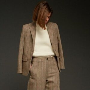 Soeur Clint Herringbone Wool Blend Blazer